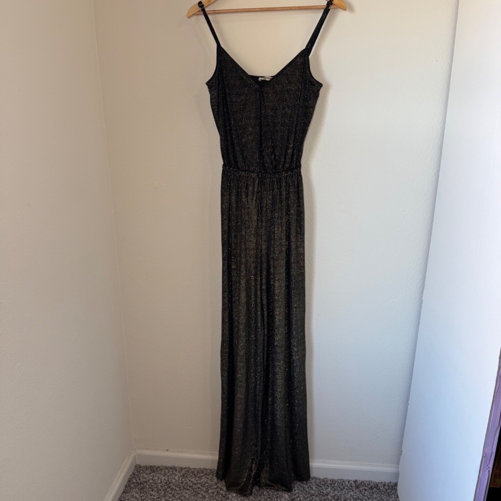Show Me Your Mumu Black Metallic Jumpsuit Romper